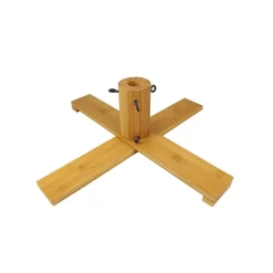 29" Brown Wooden Artificial Christmas Tree Stand