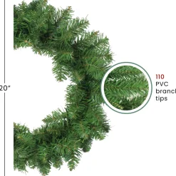 Buffalo Fir Artificial Christmas Wreath - 20-Inch, Unlit