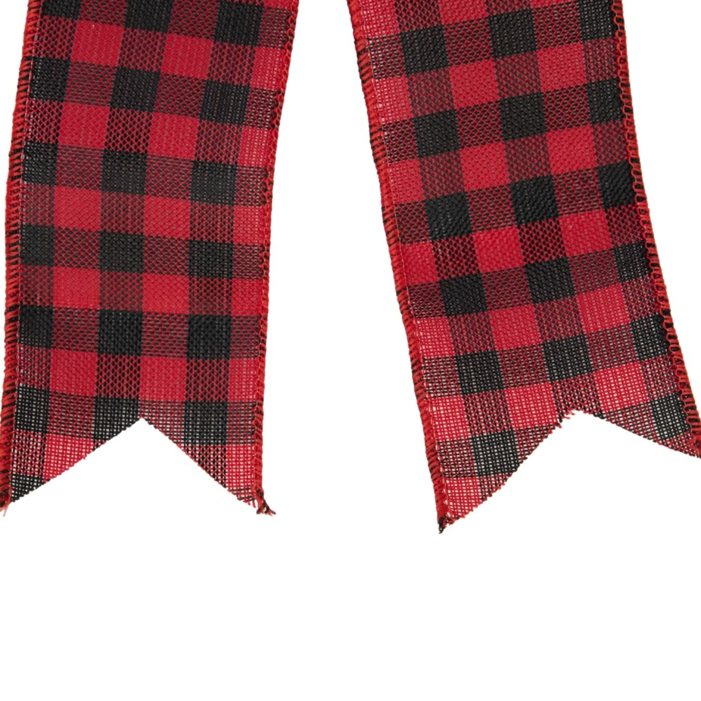 19" Buffalo Plaid Print 14 Loop Christmas Bow Tree Topper
