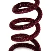 30' Burgundy Glitter Enchanted Forest Wired Tube Artificial Christmas Garland - Unlit