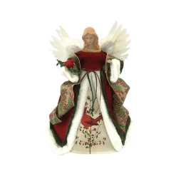 16" Cardinal Angel Christmas Tree Topper, Unlit