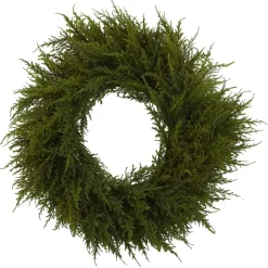 Cedar Artificial Christmas Wreath, 24-Inch, Unlit