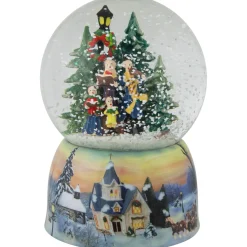6" Christmas Carolers Winter Scene Musical Snow Globe