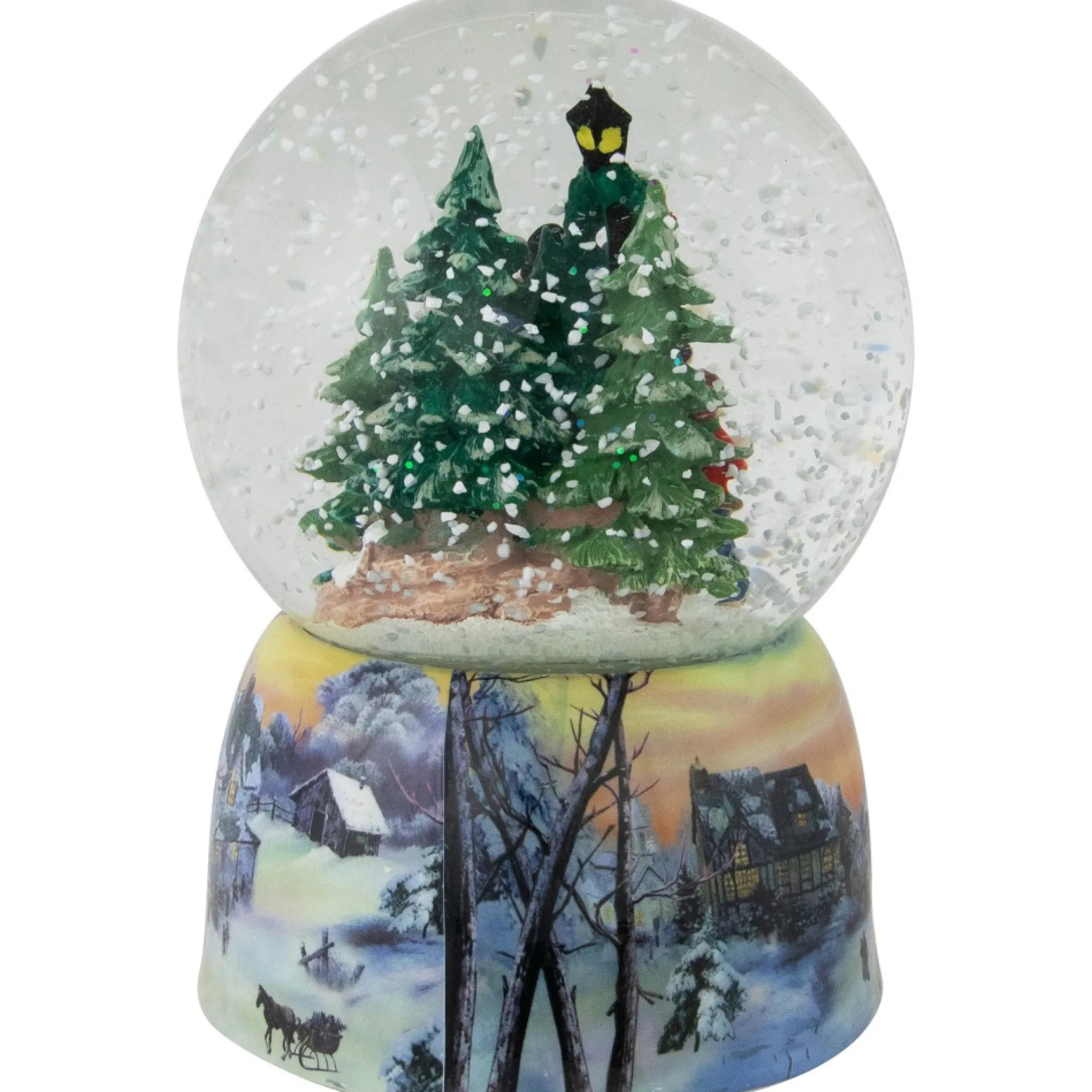 6" Christmas Carolers Winter Scene Musical Snow Globe