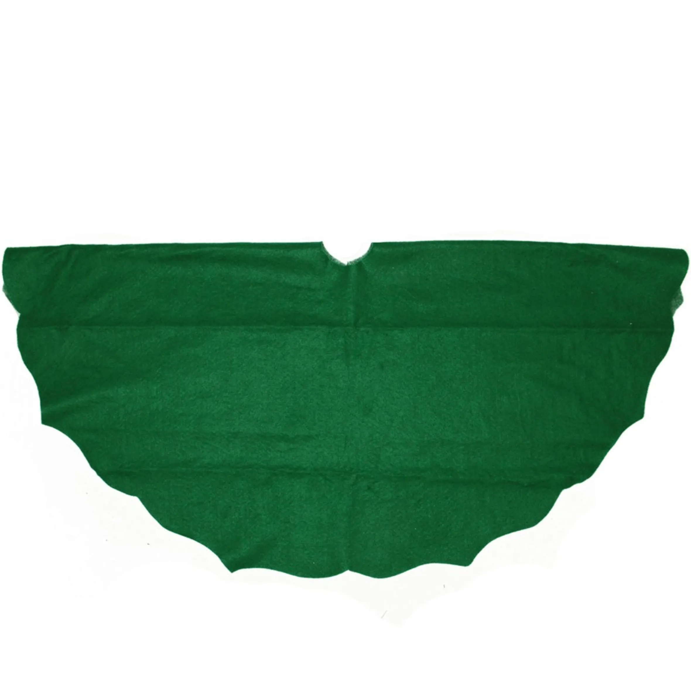 48" Christmas Traditions Cardinal Green Scalloped Edge Christmas Tree Skirt