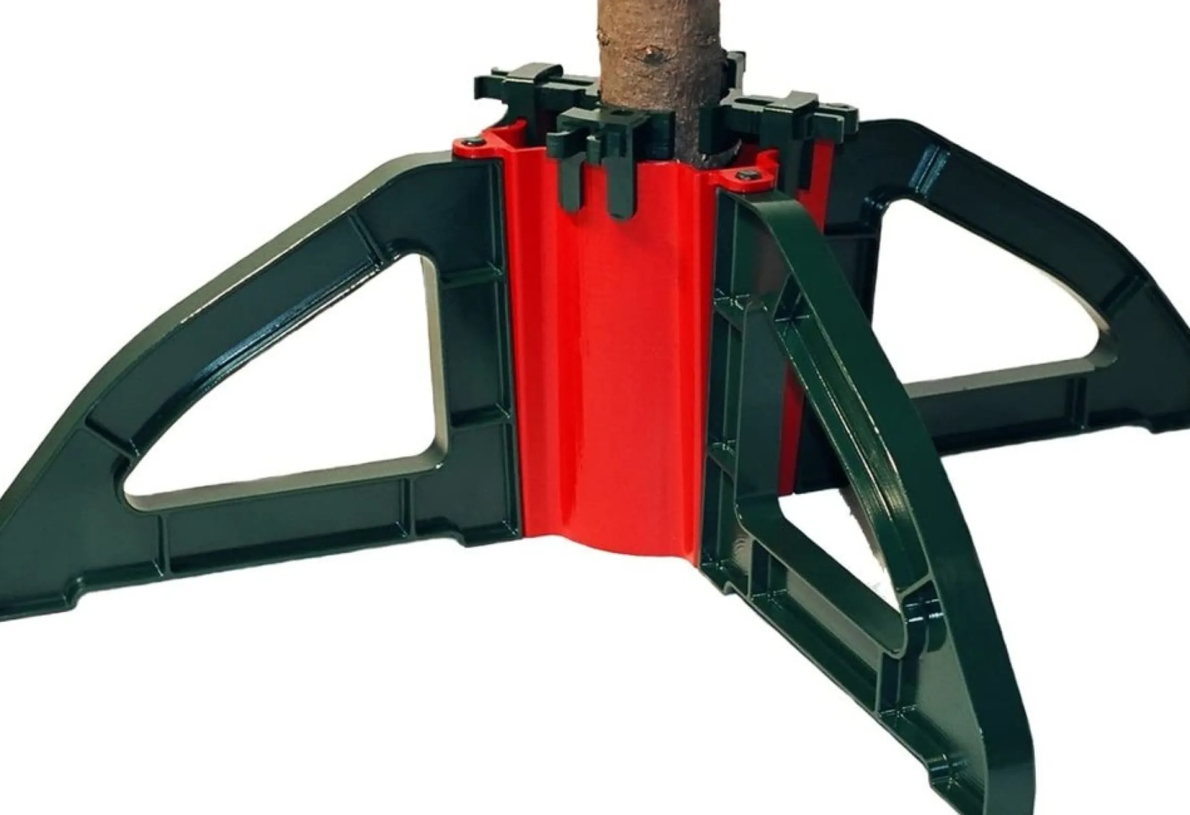 Christmas Tree Stand With Clamping System - For Real Live Trees Up To 10'
