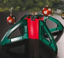 Christmas Tree Stand With Clamping System - For Real Live Trees Up To 10'
