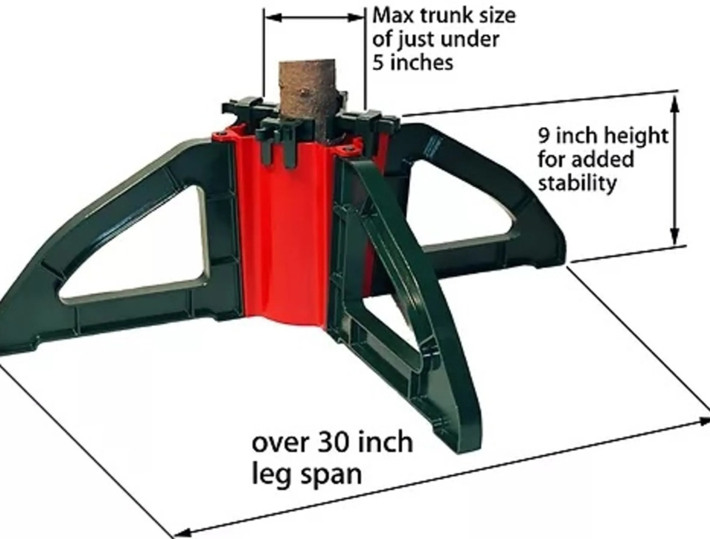 Christmas Tree Stand With Clamping System - For Real Live Trees Up To 10'