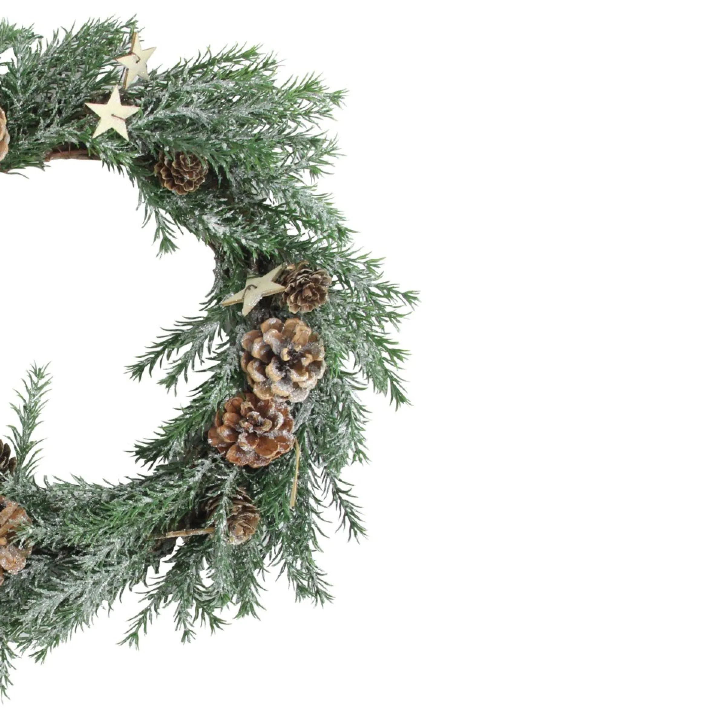 Classic Pine With Pine Cones And Stars Artificial Christmas Wreath, 13-Inch, Unlit