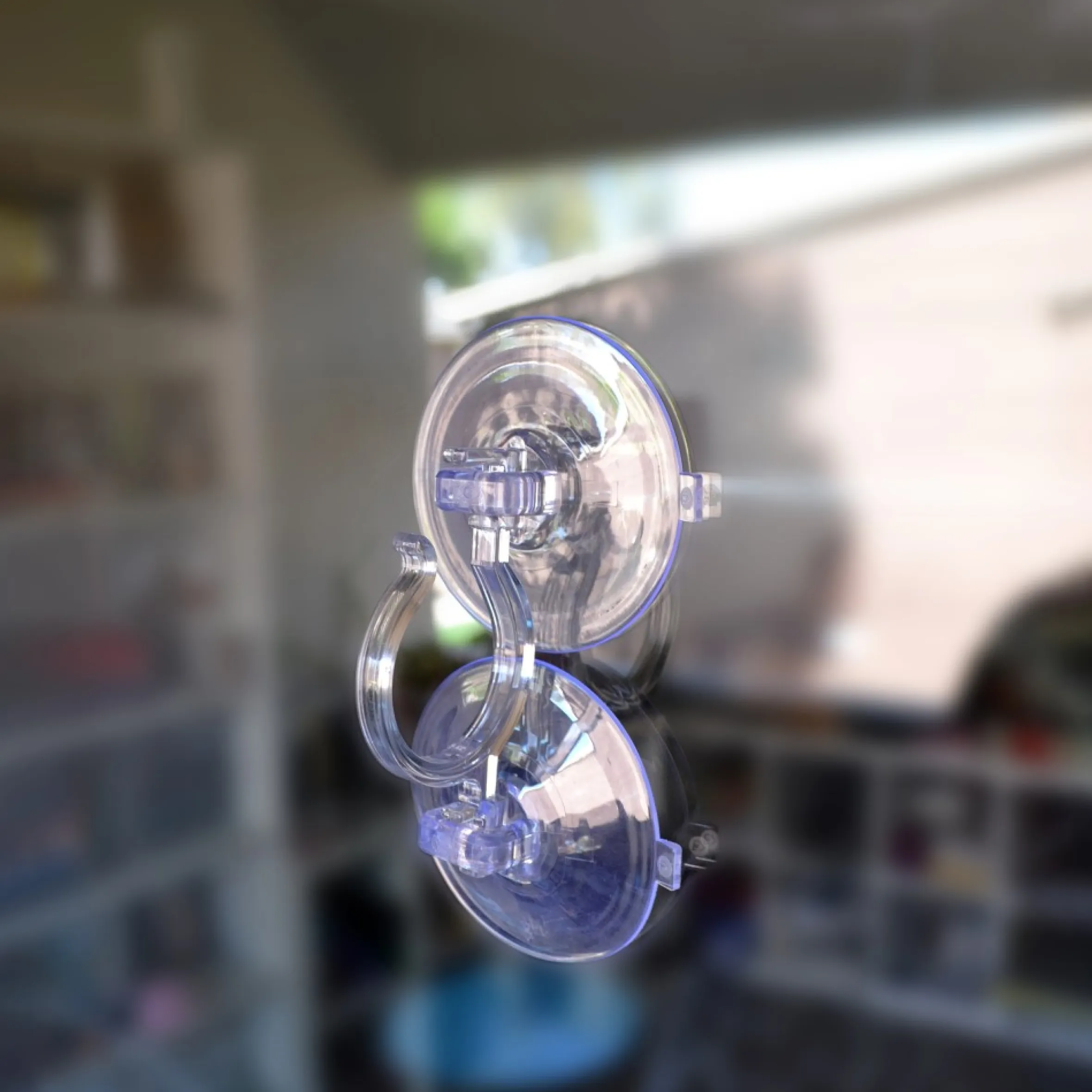 7" Clear Jumbo Suction Cup Christmas Wreath Hook