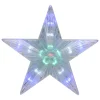 8.5" Clear Lighted Contemporary Tree Topper Star - Multi-Color Lights