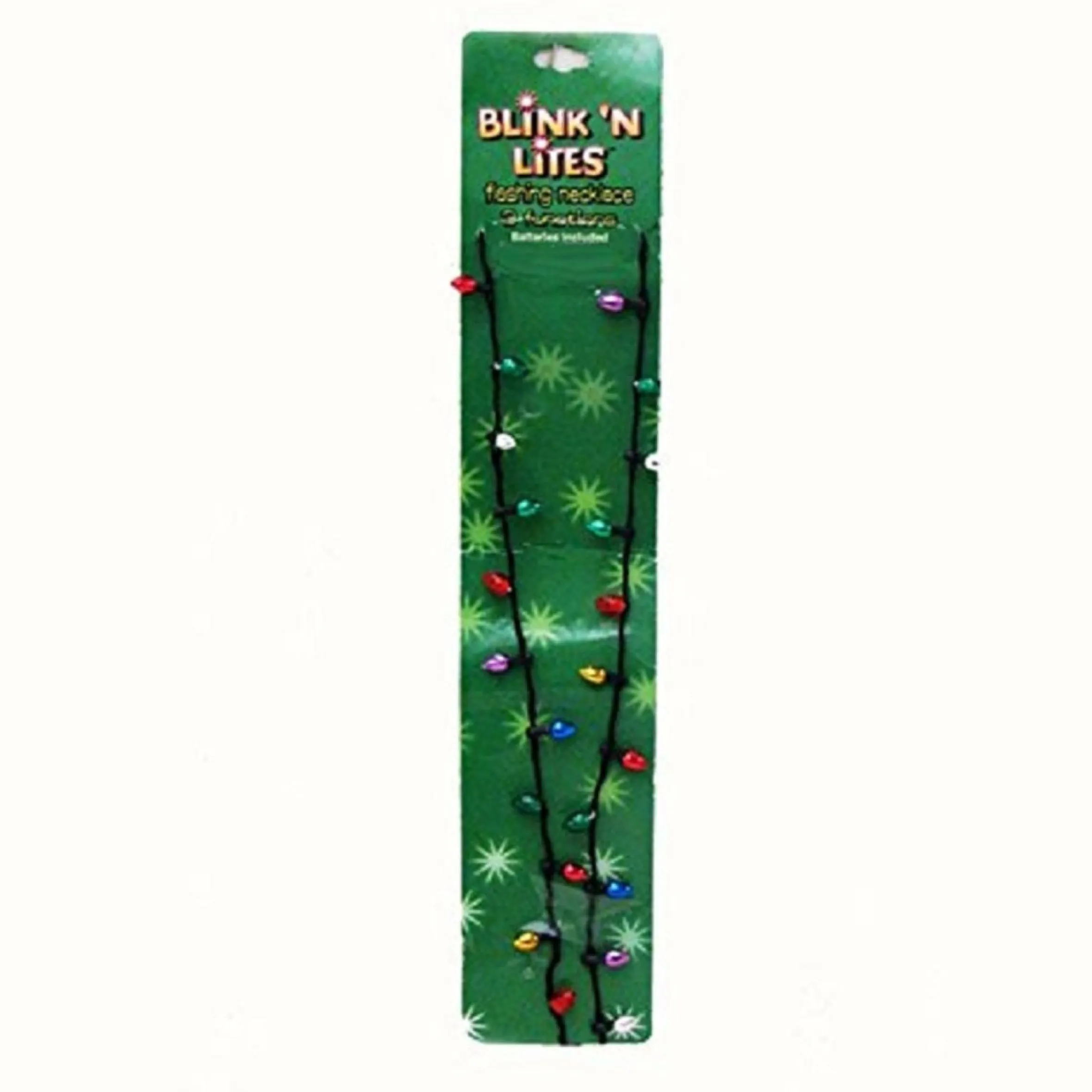 Club Pack Of 24 Battery Operated Christmas Lights Led Flashing Necklaces 30"