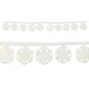 Club Pack Of 24 Christmas Fabric Snowflake Garland Decorations 47"