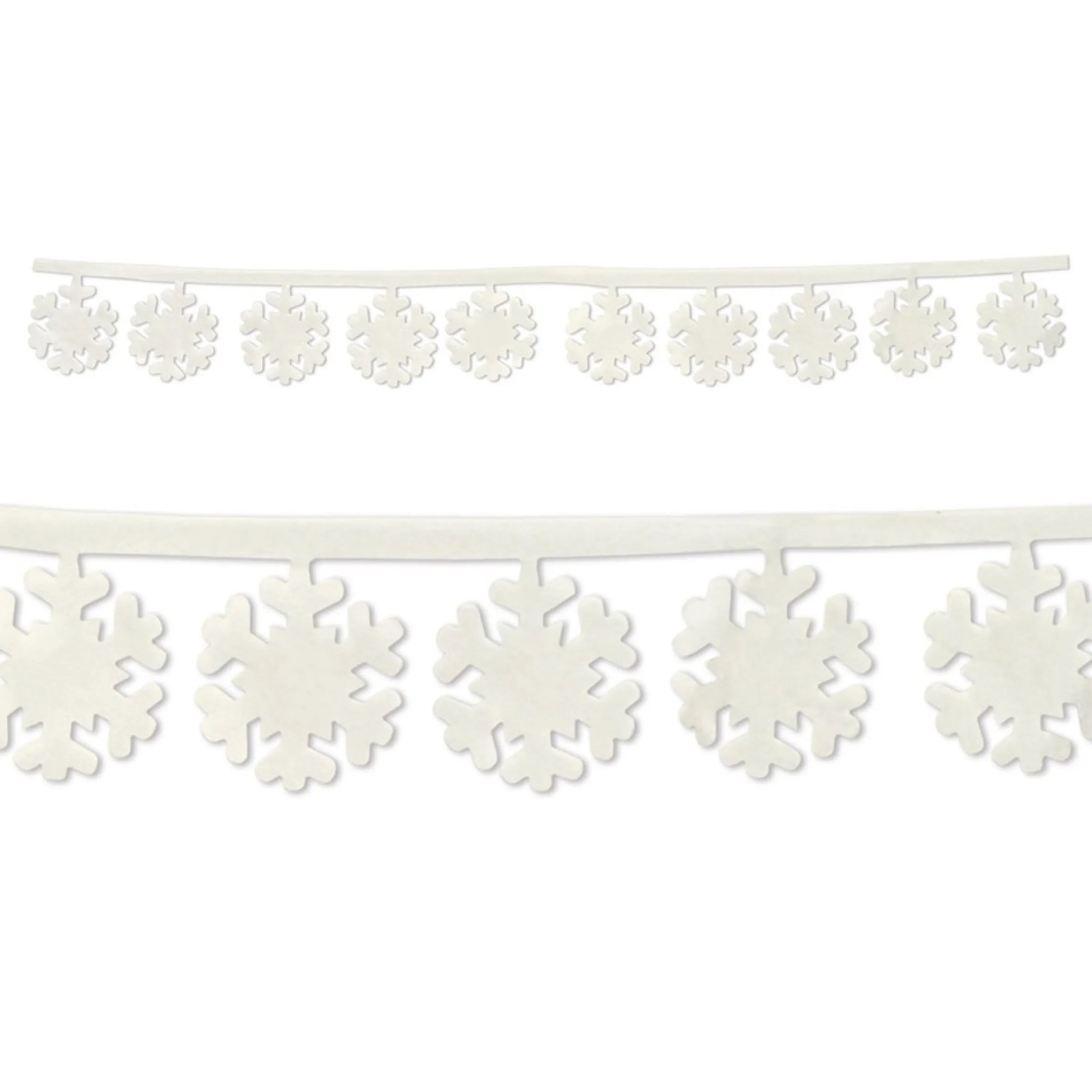 Club Pack Of 24 Christmas Fabric Snowflake Garland Decorations 47"