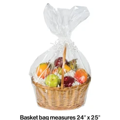 Club Pack Of 12 Clear Christmas And Wedding Large Gift Baskets 24"
