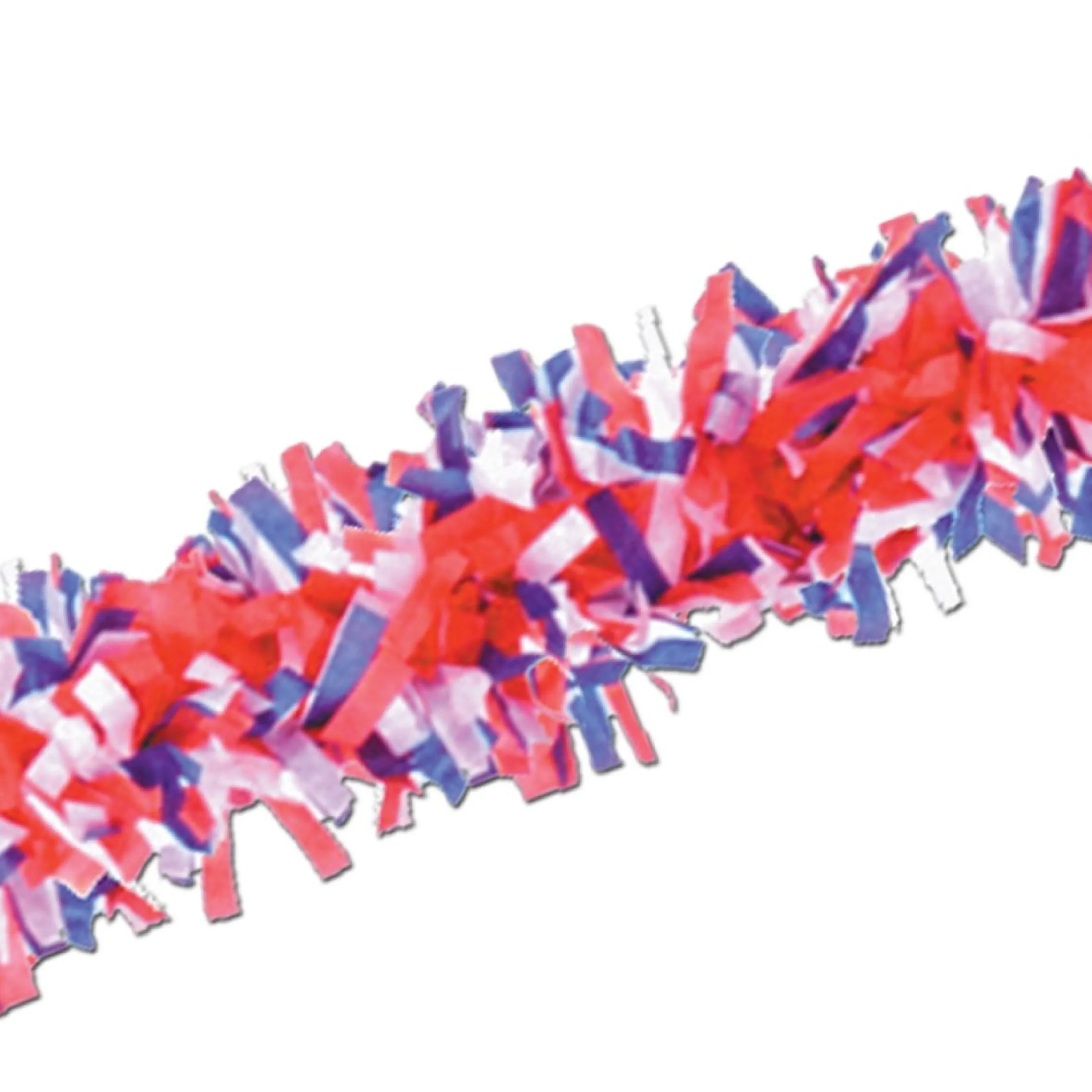 Club Pack Of 24 Red, White And Blue Festive Tissue Festooning Decorations 25'