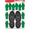 Club Pack Of 12 Santa & Elf Footprints Peel 'N Place Christmas Decorations