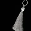 Club Pack Of 40 Shimmering Silver Contemporary Tassels 3"