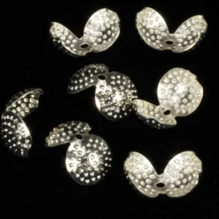 Club Pack Of 200 Silver Large Round Craft Cording Caps 0.5"