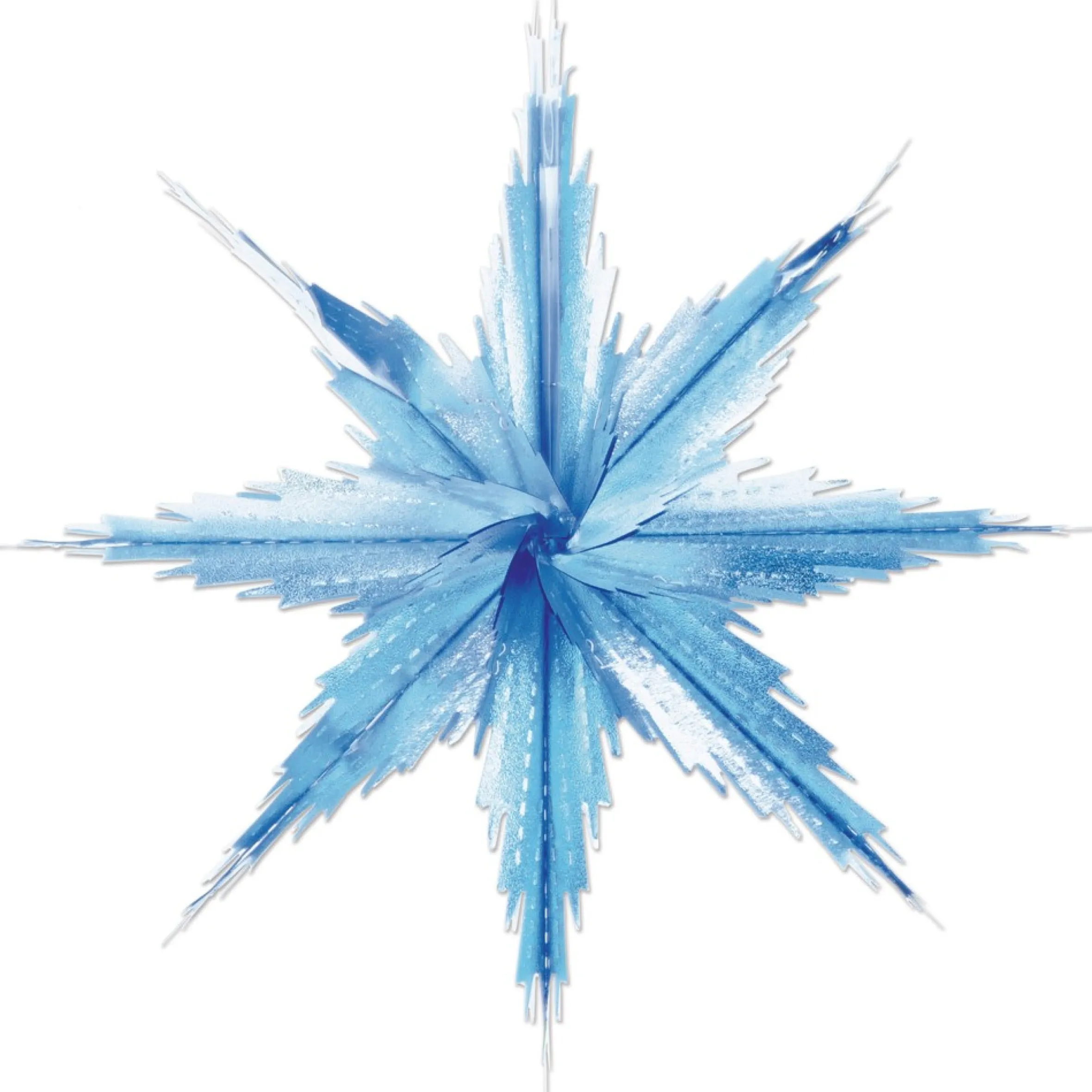 Club Pack Of 24 Silvery Blue 2-Tone Metallic Look Christmas Snowflake Decorations - 11.5"