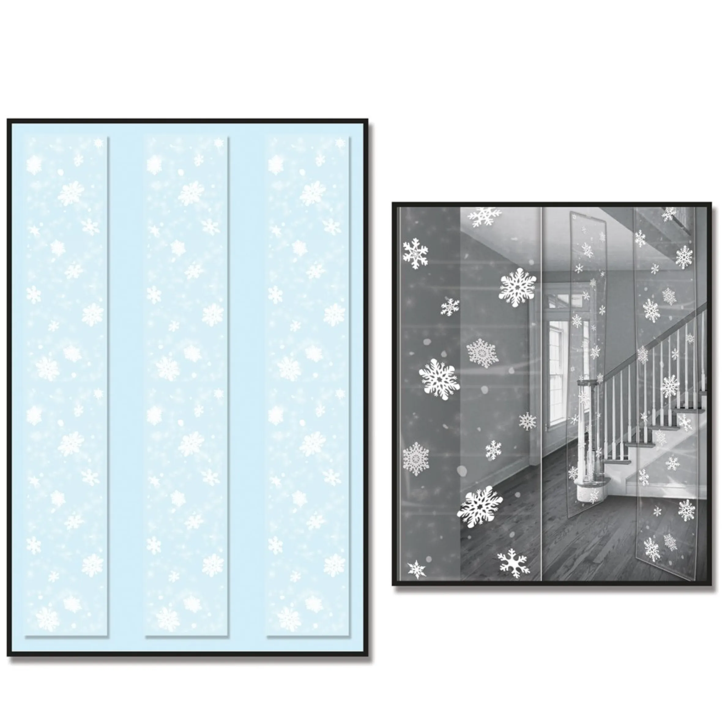 Club Pack Of 36 Snowflake Party Panels Hanging Christmas Decorations 6'