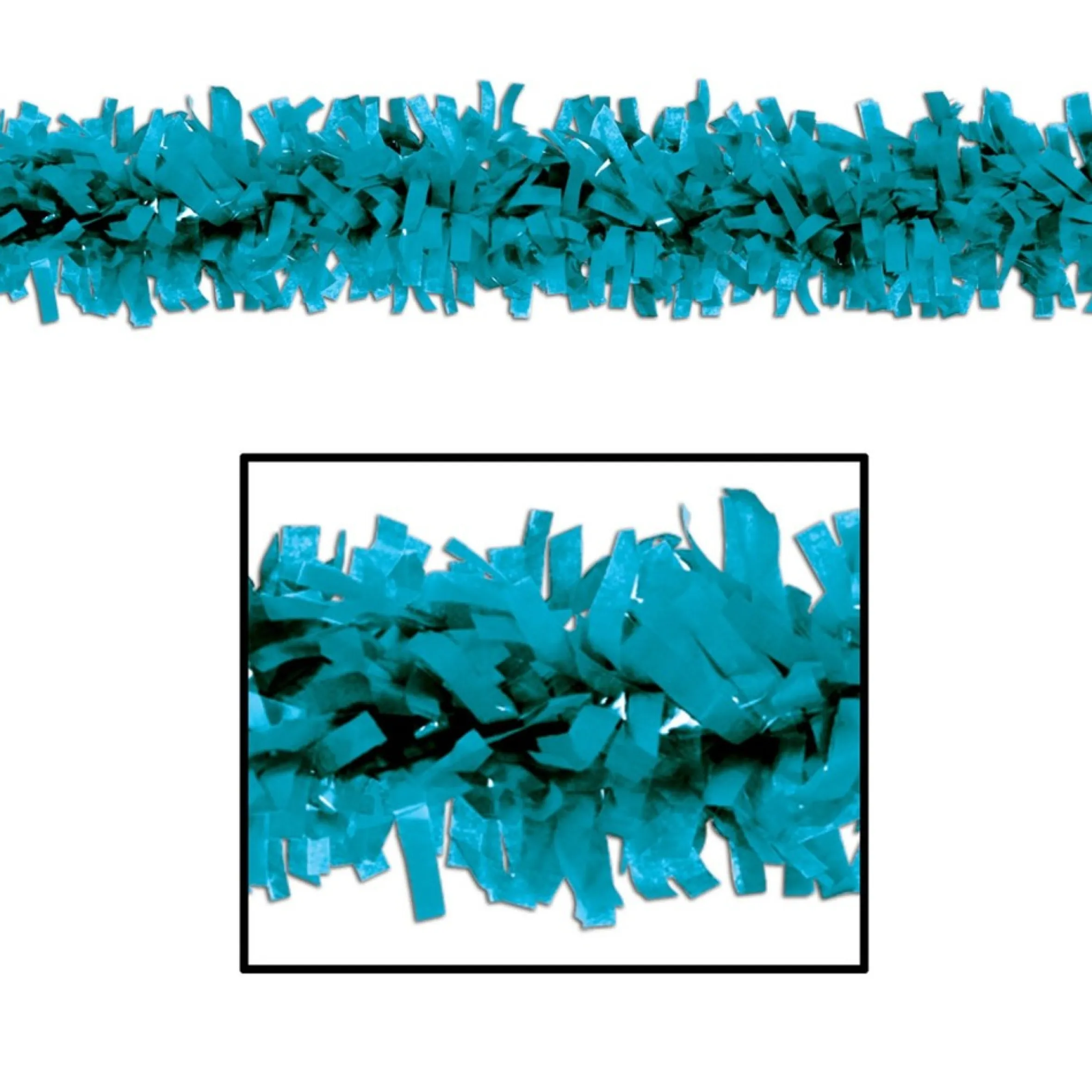 Club Pack Of 24 Vibrant Teal Festive Tissue Festooning Decorations 25'