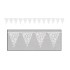 Club Pack Of 12 White Snowflake Pennant Christmas Banners 2'