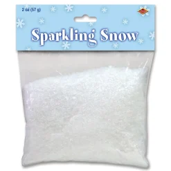 Club Pack Of 12 White Sparkling Snow Christmas Party Confetti Bags 2Oz.