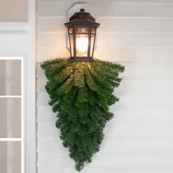 32" Colorado Spruce Artificial Christmas Teardrop Swag - Unlit