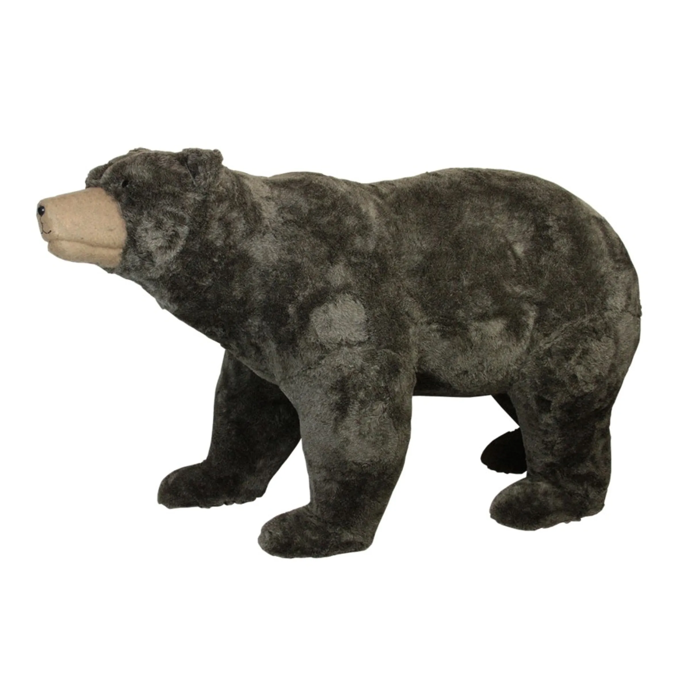 42" Commercial Life-Sized Walking Plush Brown Bear Christmas Decoration