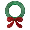 48" Commercial-Sized Lighted Tinsel Christmas Wreath Outdoor Decoration