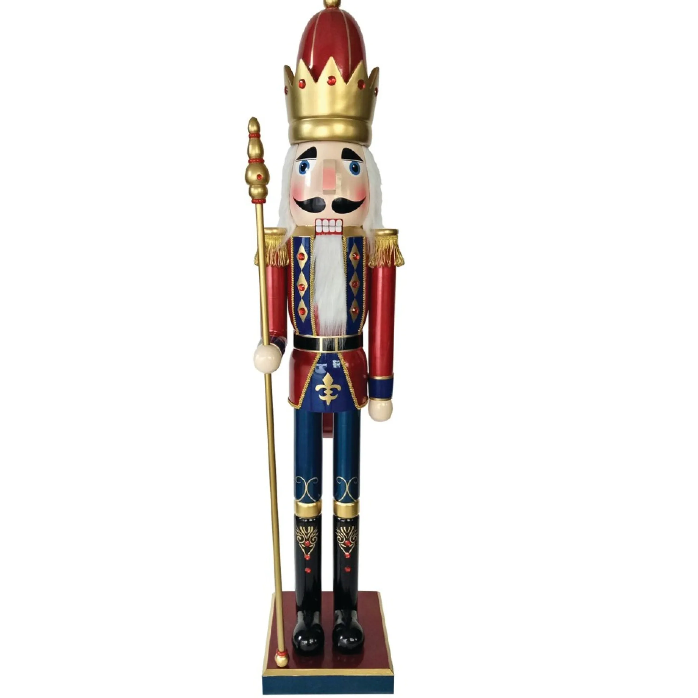 5' Commercial Size Jeweled King With Scepter Christmas Nutcracker