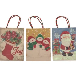 20-Count Assorted Christmas Themed Paper Gift Bags