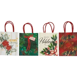 20-Count Assorted Christmas Themed Paper Gift Bags