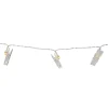 15-Count Clear Clothes Pin Photo Holding Led String Lights - 6.5Ft, Warm White