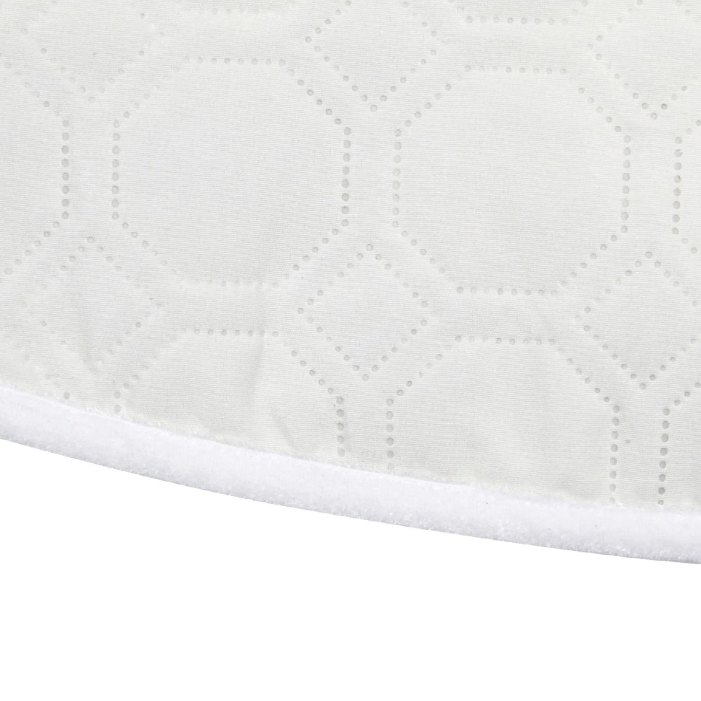48" Cream Quilted Christmas Hexagon Tree Skirt With Velvety Trim