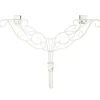 24" Cream White Ornate Scrollwork Adjustable Christmas Wreath Hanger
