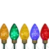 5Ct Led Lighted Multi-Color C9 Christmas Pathway Marker Lawn Stakes - 8 Ft