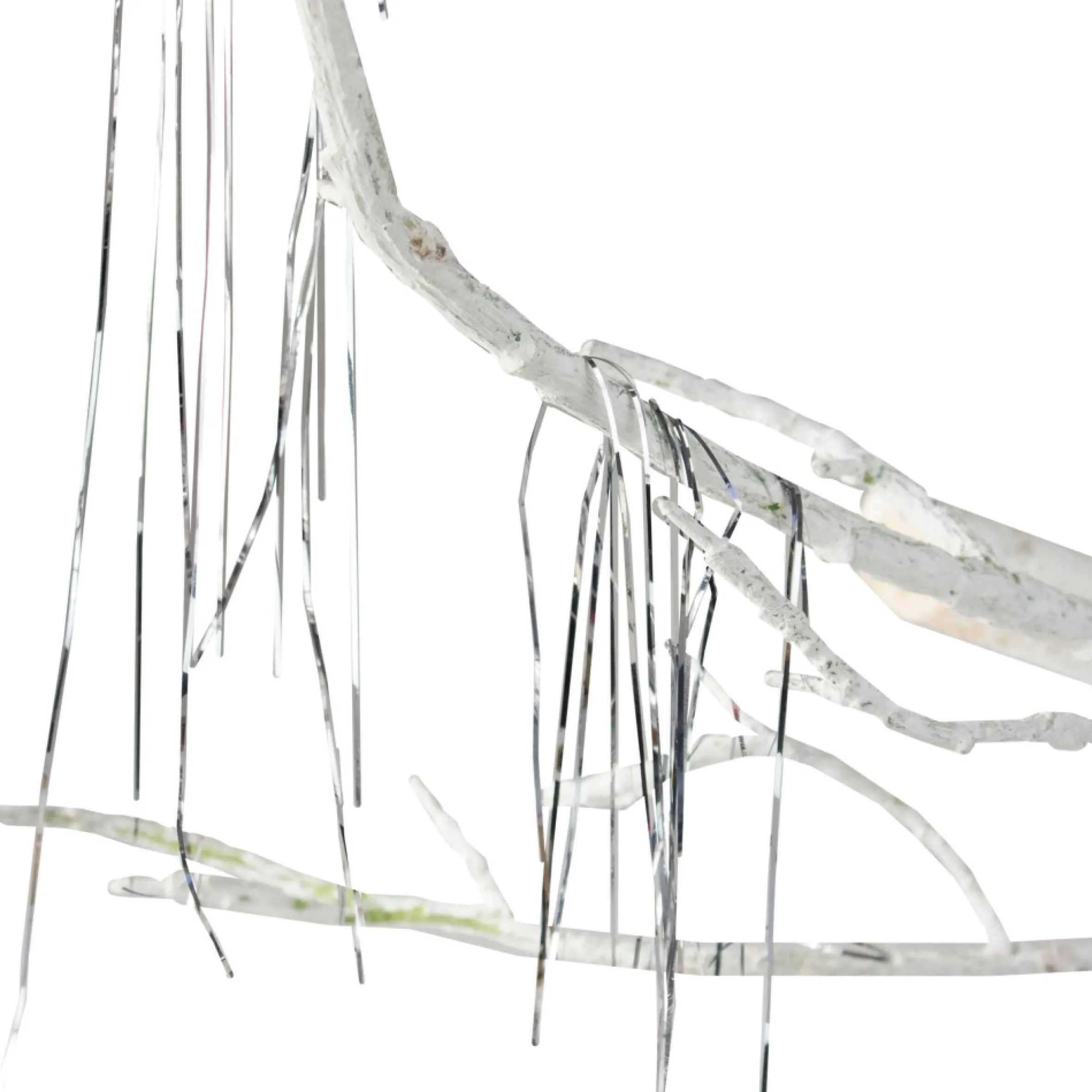 1000Ct Silver Tinsel Icicle Strands - 18" Christmas Decorations