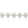 5Ct Snowflake Christmas Pathway Marker Lawn Stakes - Clear Lights
