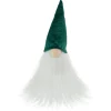 8" Dark Green And White Gnome Tabletop Christmas Decoration