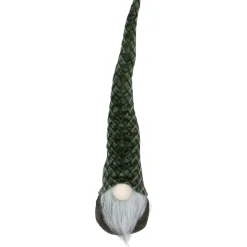 18" Dark Green Gnome Christmas Tabletop Decoration