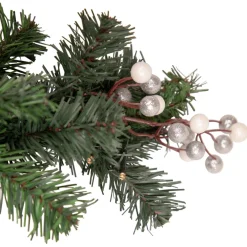 18" Decorated Green Pine Artificial Christmas Swag With Bells