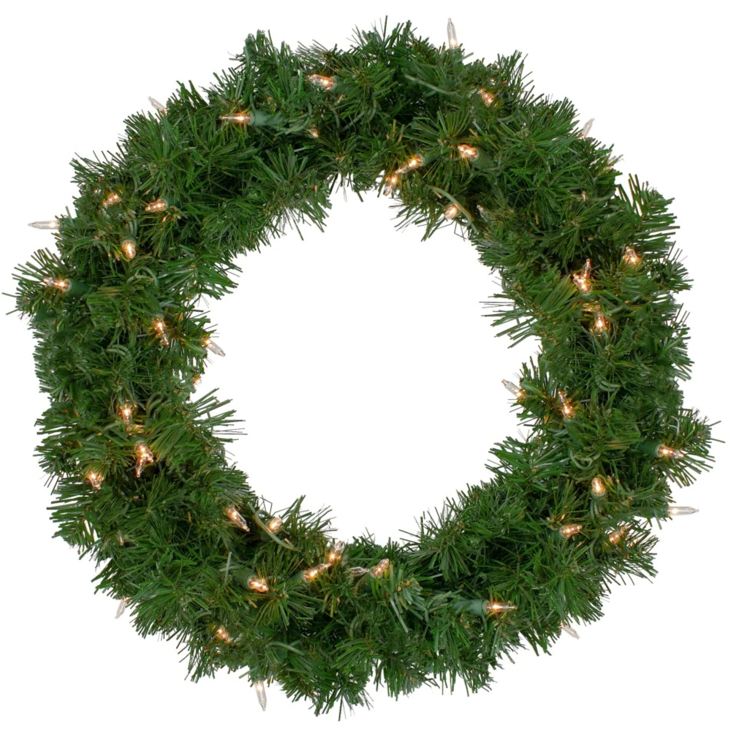 18" Deluxe Windsor Pine Artificial Christmas Wreath - Clear Lights