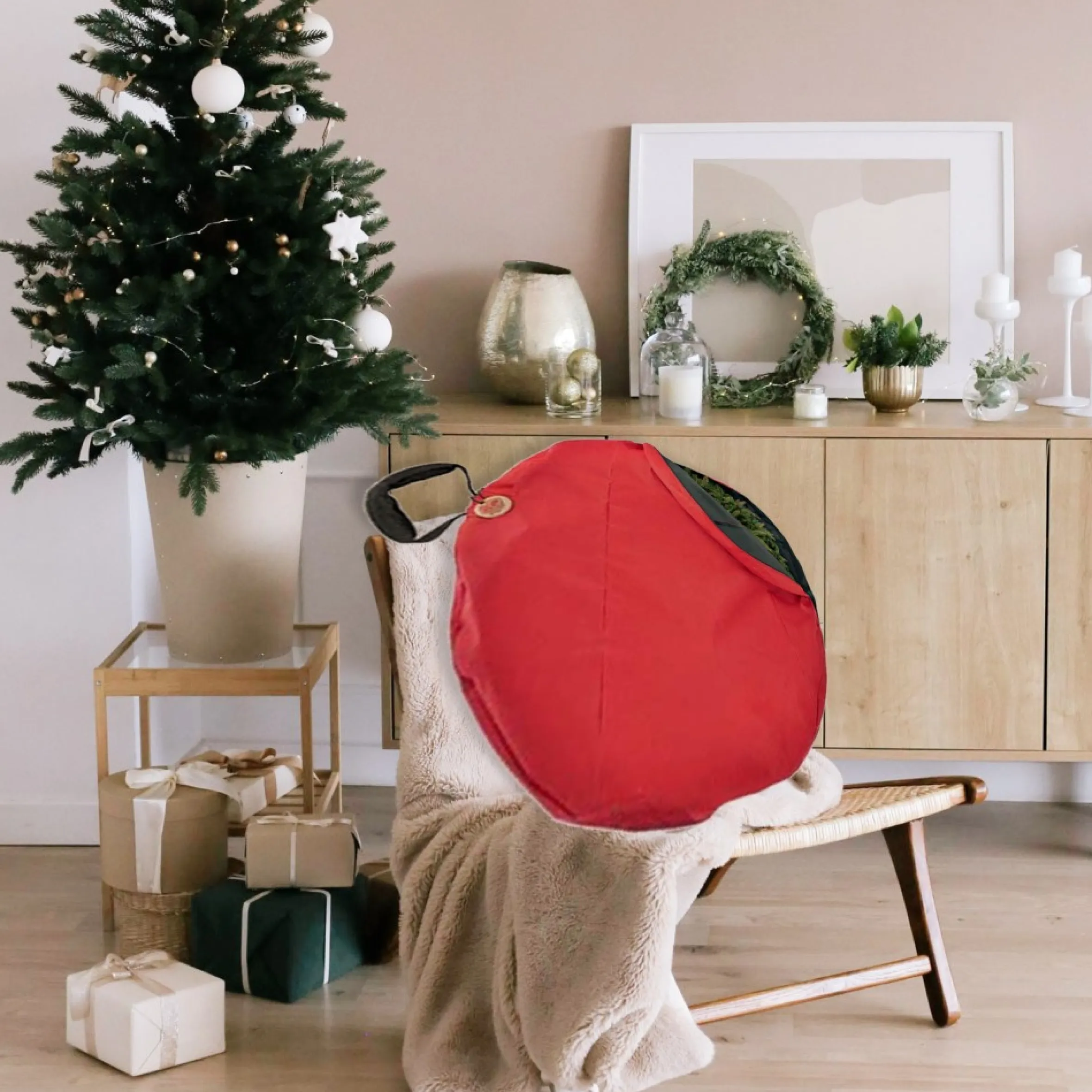 Direct Suspend Hanging Christmas Wreath Storage Bag - Fits Up To 36 Wreath
