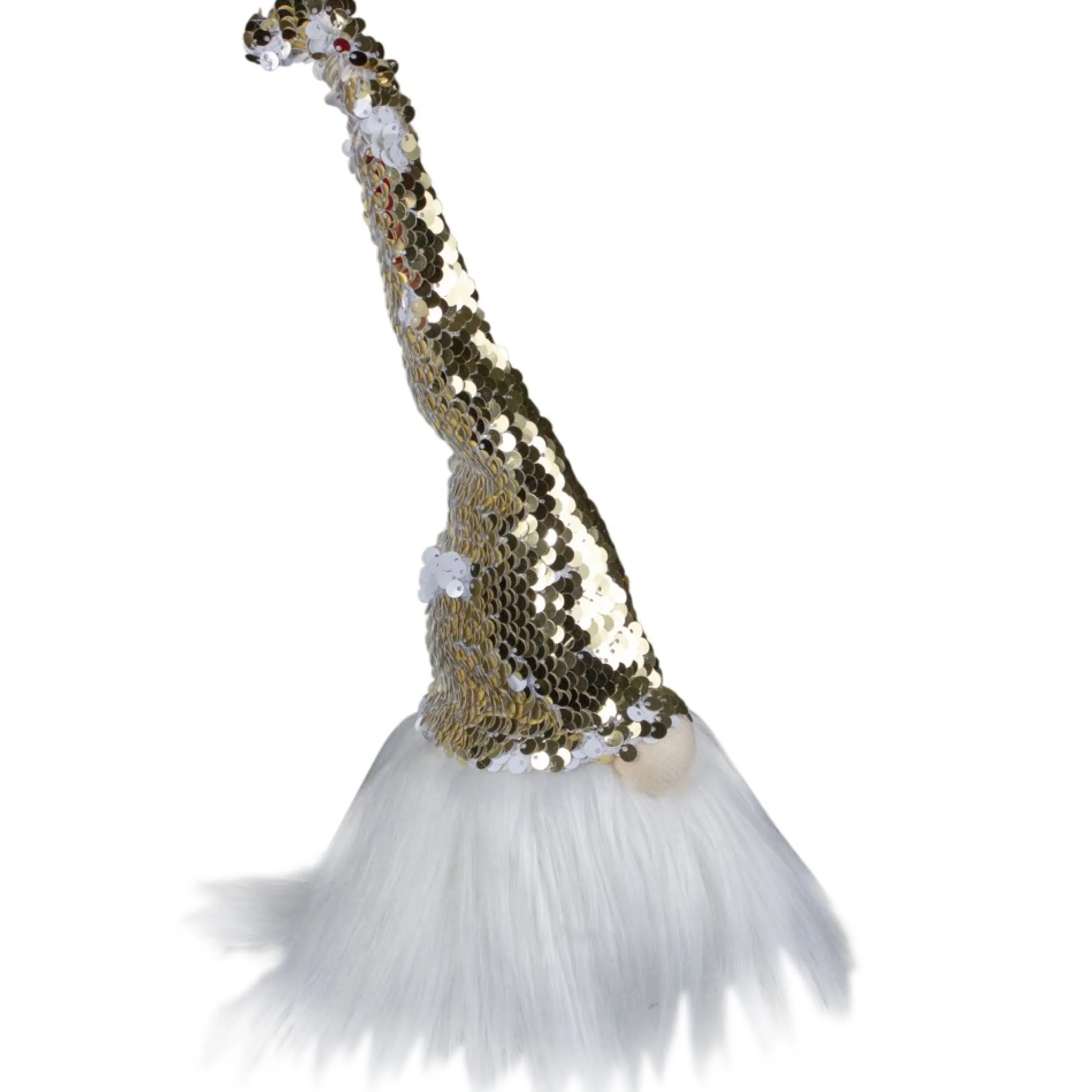 12" Elf Silver And Gold Sequin Hat Tabletop Christmas Decoration