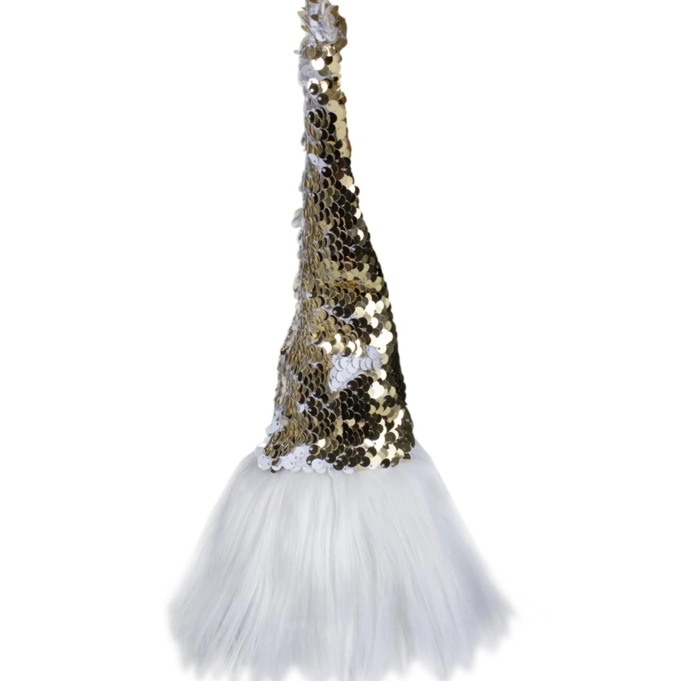 12" Elf Silver And Gold Sequin Hat Tabletop Christmas Decoration