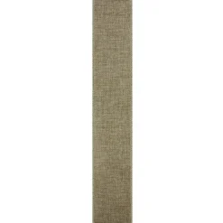Faded Green And Brown Burlap Christmas Wired Craft Ribbon 2.5" X 10 Yards