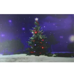 Fiber Optic And Led Lighted Color Changing Christmas Tree Canvas Wall Art 23.5" X 15.5"