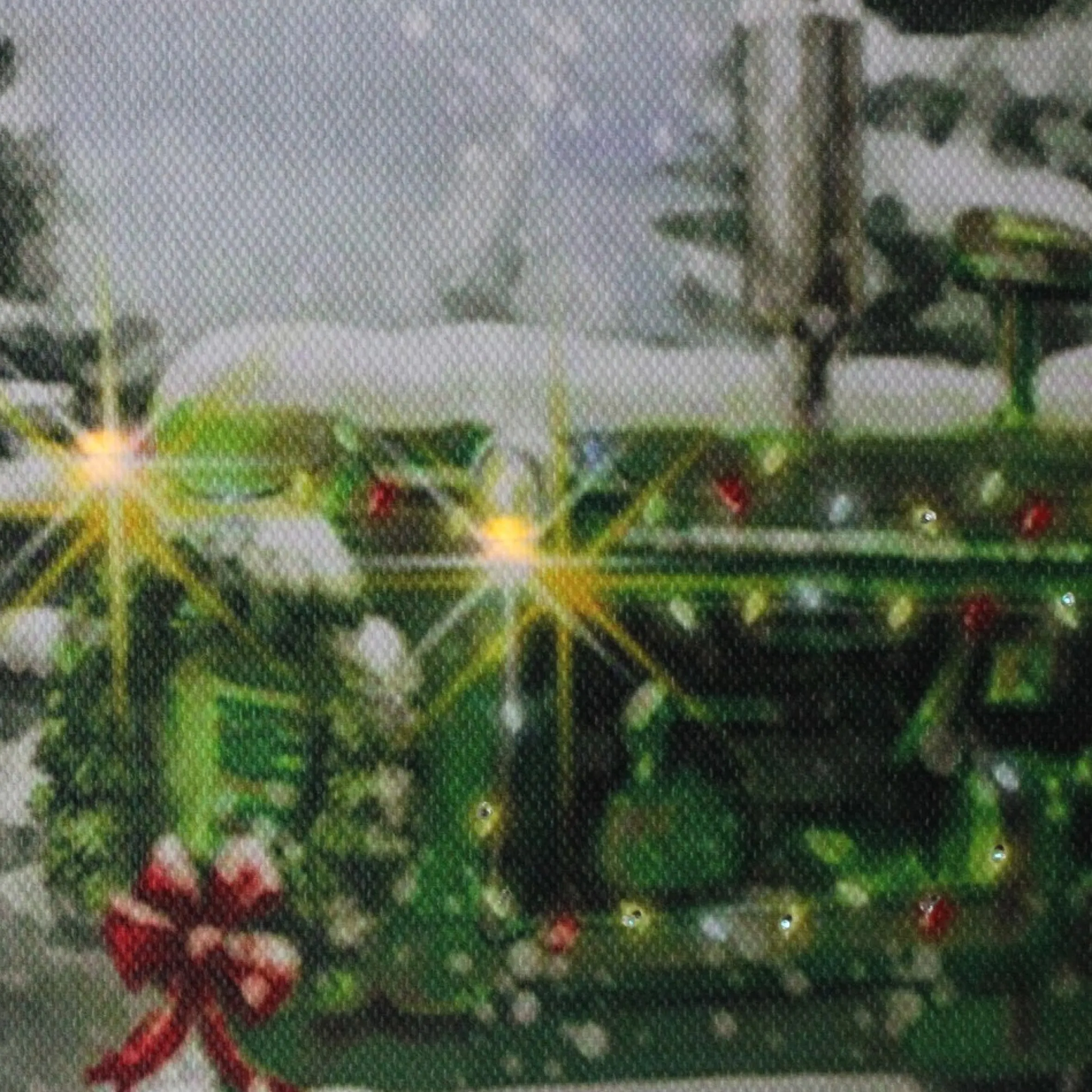 Fiber Optic And Led Lighted Merry Christmas Tractor Canvas Wall Art 12" X 15.75"